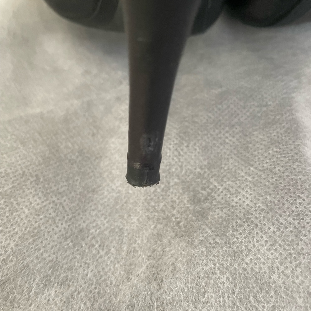 Zara Black Leather Heeled Boots 36 - Picture 7 of 7